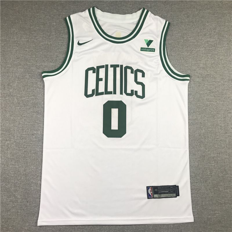 Men Boston Celtics 0 Tatum White Game 2021 Nike NBA Jersey